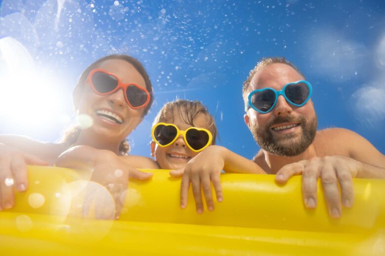 Family in Water Park Riviera Maya